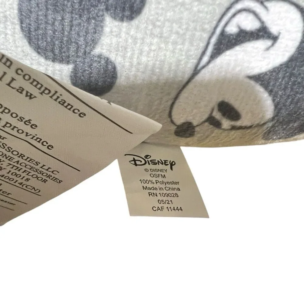 Disney Parks Mickey‎ Mouse Grey Travel Neck Pillow Adult Ears Vacation All Over
